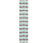 Red And Blue DNA Pattern Print Table Runner