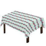 Red And Blue DNA Pattern Print Tablecloth