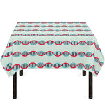 Red And Blue DNA Pattern Print Tablecloth