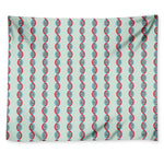 Red And Blue DNA Pattern Print Tapestry