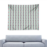 Red And Blue DNA Pattern Print Tapestry