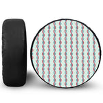Red And Blue DNA Pattern Print Tire Cover