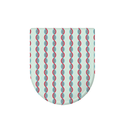 Red And Blue DNA Pattern Print Toilet Lid Cover