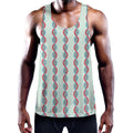 Red And Blue DNA Pattern Print Men's Workout Tank Top