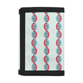 Red And Blue DNA Pattern Print Trifold Wallet