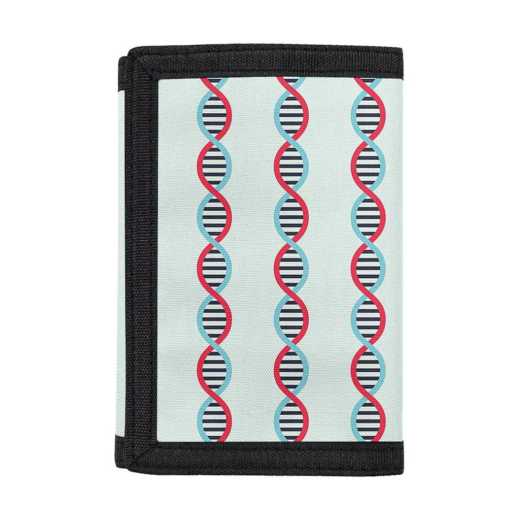 Red And Blue DNA Pattern Print Trifold Wallet