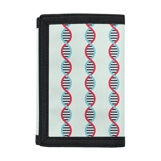 Red And Blue DNA Pattern Print Trifold Wallet