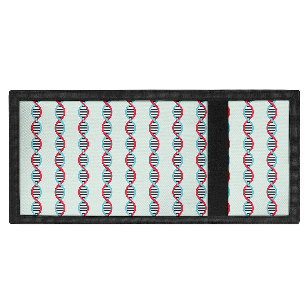 Red And Blue DNA Pattern Print Trifold Wallet