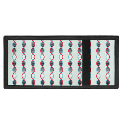 Red And Blue DNA Pattern Print Trifold Wallet