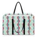 Red And Blue DNA Pattern Print Utility Tote Bag