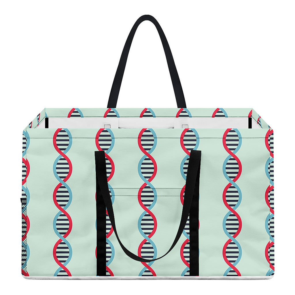 Red And Blue DNA Pattern Print Utility Tote Bag