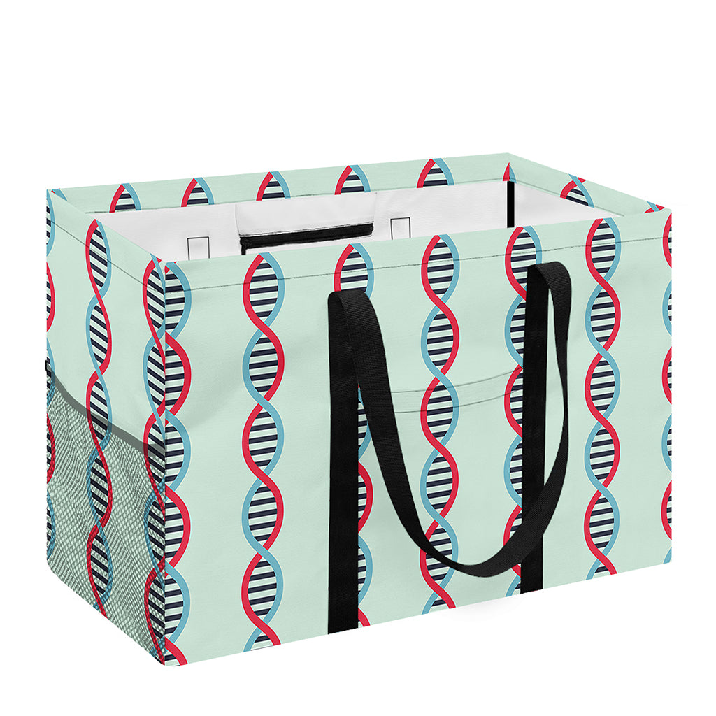 Red And Blue DNA Pattern Print Utility Tote Bag