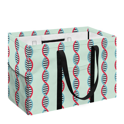 Red And Blue DNA Pattern Print Utility Tote Bag
