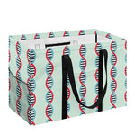 Red And Blue DNA Pattern Print Utility Tote Bag