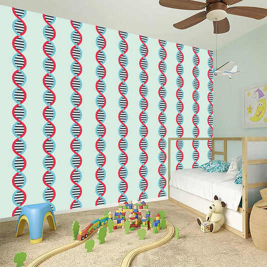 Red And Blue DNA Pattern Print Wall Sticker