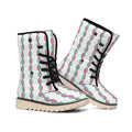 Red And Blue DNA Pattern Print Winter Boots