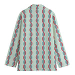 Red And Blue DNA Pattern Print Women's Cotton Blazer