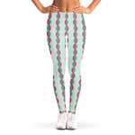 Red And Blue DNA Pattern Print Women's Leggings