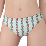 Red And Blue DNA Pattern Print Women's Panties
