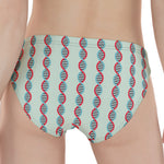 Red And Blue DNA Pattern Print Women's Panties