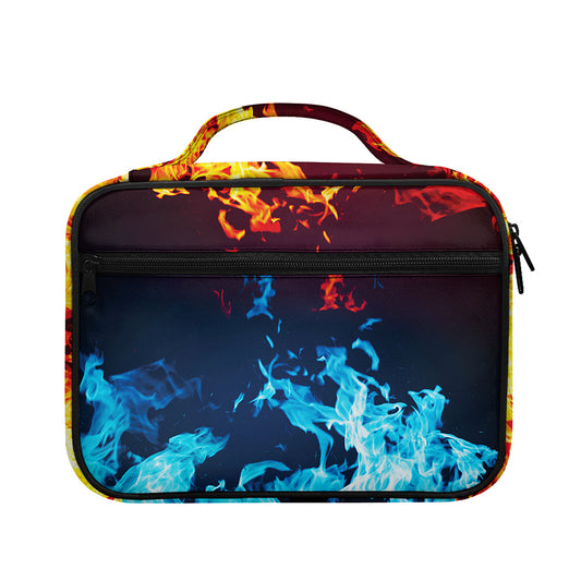 Red And Blue Fire Print Briefcase Bible Bag