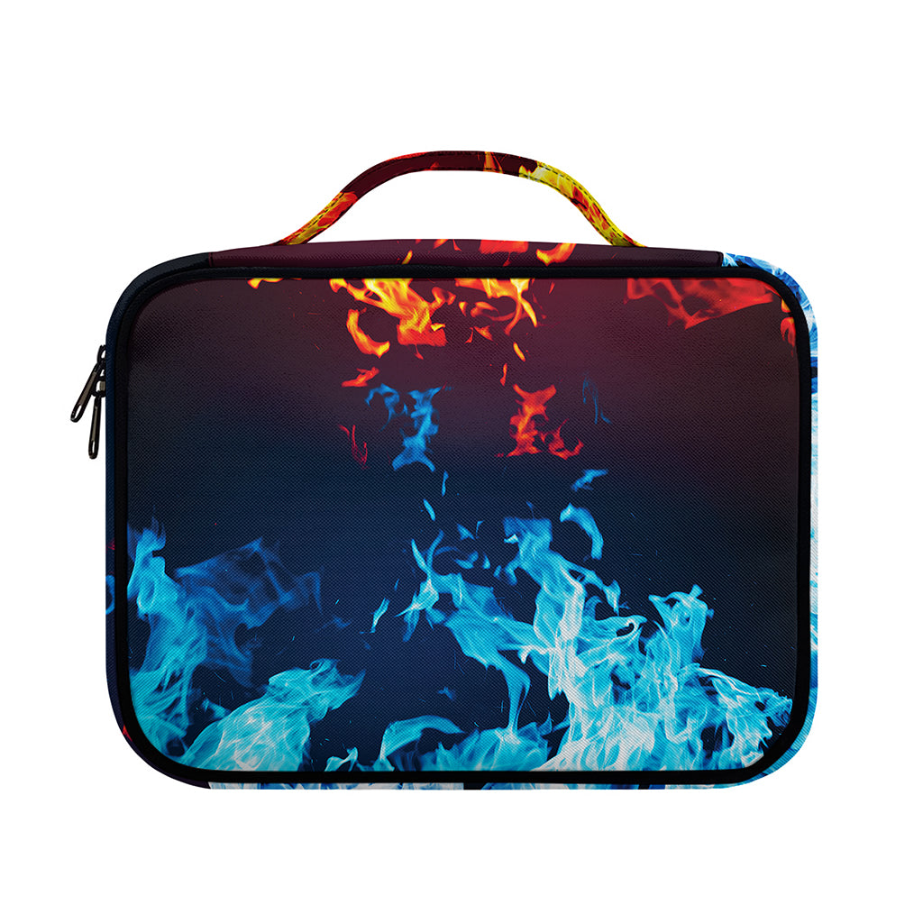 Red And Blue Fire Print Briefcase Bible Bag