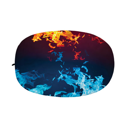 Red And Blue Fire Print Car Side Mirror Covers
