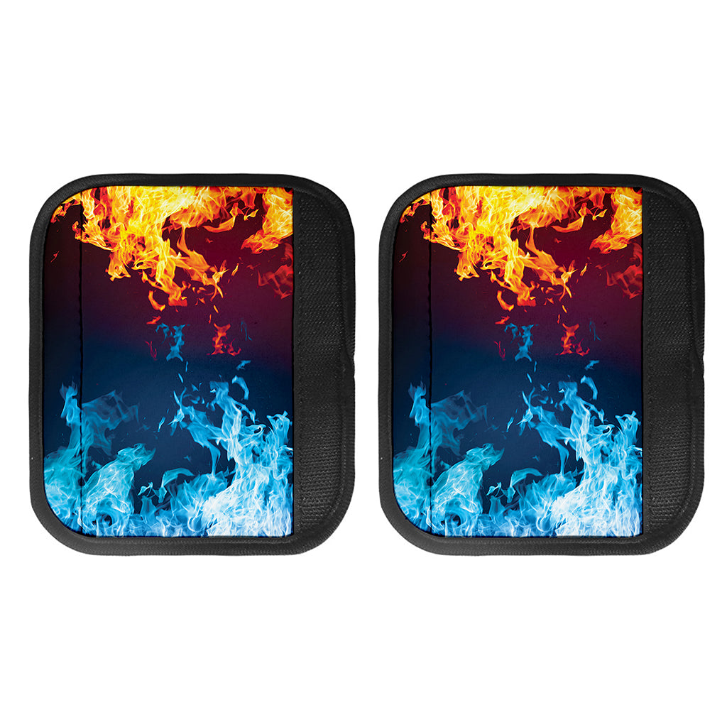 Red And Blue Fire Print Handle Covers