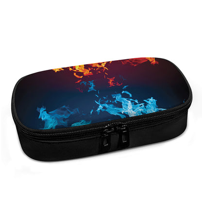 Red And Blue Fire Print Insulin Cooler Travel Case