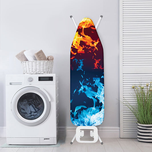 Red And Blue Fire Print Ironing Board Cover