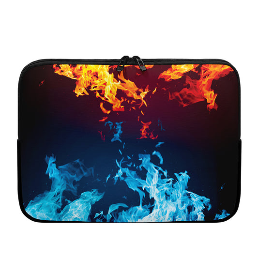Red And Blue Fire Print Laptop Sleeve