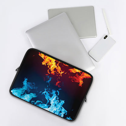Red And Blue Fire Print Laptop Sleeve