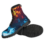 Red And Blue Fire Print Backpack