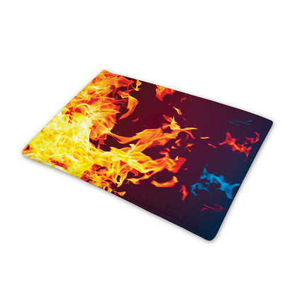 Red And Blue Fire Print Pet Cooling Mat Cover