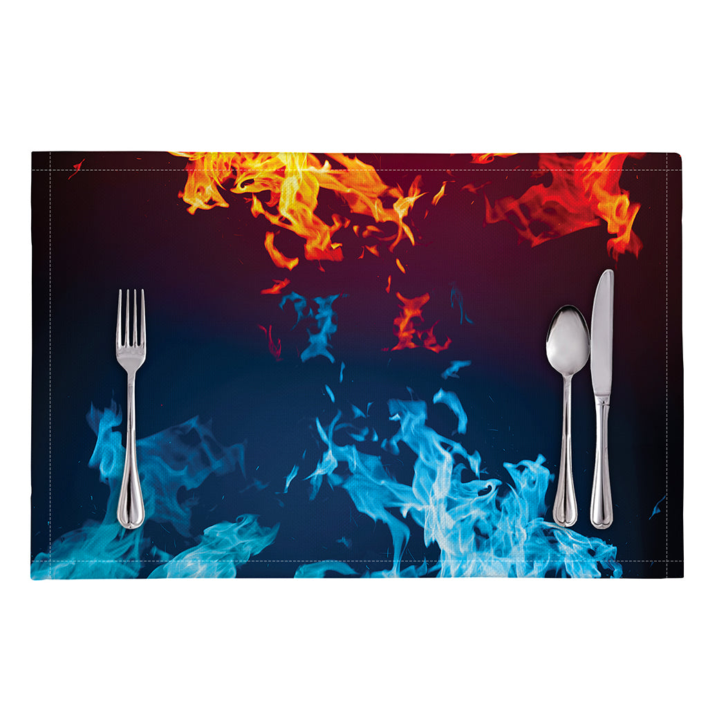 Red And Blue Fire Print Placemat