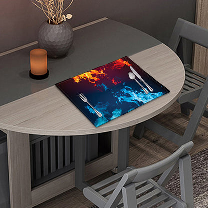 Red And Blue Fire Print Placemat