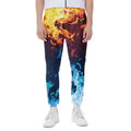 Red And Blue Fire Print Joggers