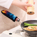 Red And Blue Fire Print Skillet Handle Cover