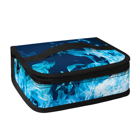 Red And Blue Fire Print Small Lunch Bag