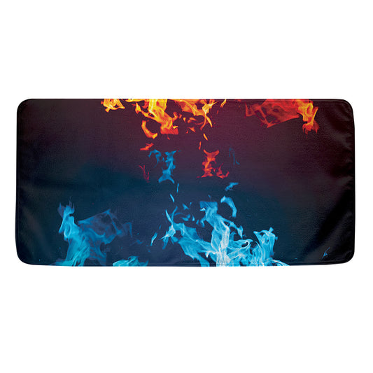 Red And Blue Fire Print Towel