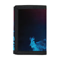 Red And Blue Fire Print Trifold Wallet