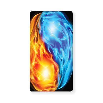 Red And Blue Fire Yin Yang Print Baby Crib Sheet