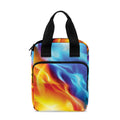 Red And Blue Fire Yin Yang Print Bible Tote Bag