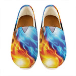 Red And Blue Fire Yin Yang Print Casual Shoes