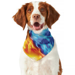 Red And Blue Fire Yin Yang Print Dog Bandana