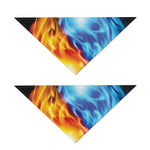 Red And Blue Fire Yin Yang Print Dog Bandana