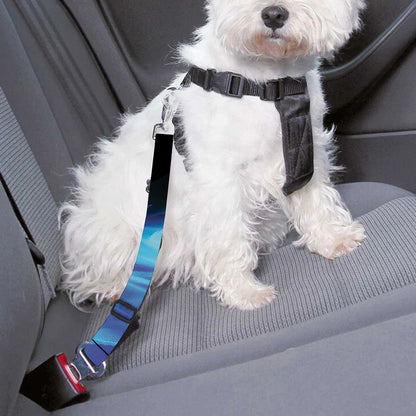 Red And Blue Fire Yin Yang Print Dog Seat Belt