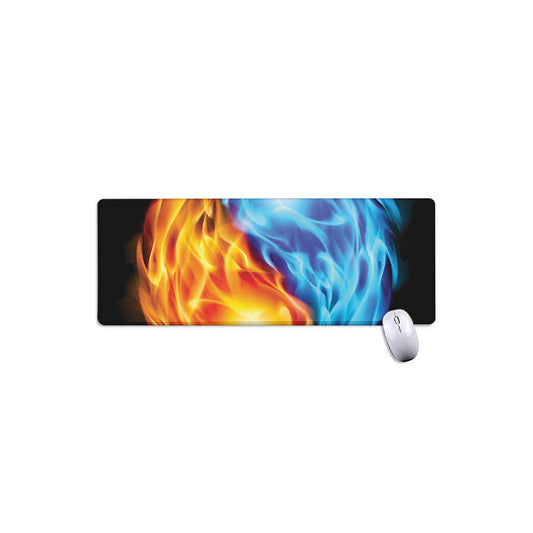 Red And Blue Fire Yin Yang Print Extended Mouse Pad