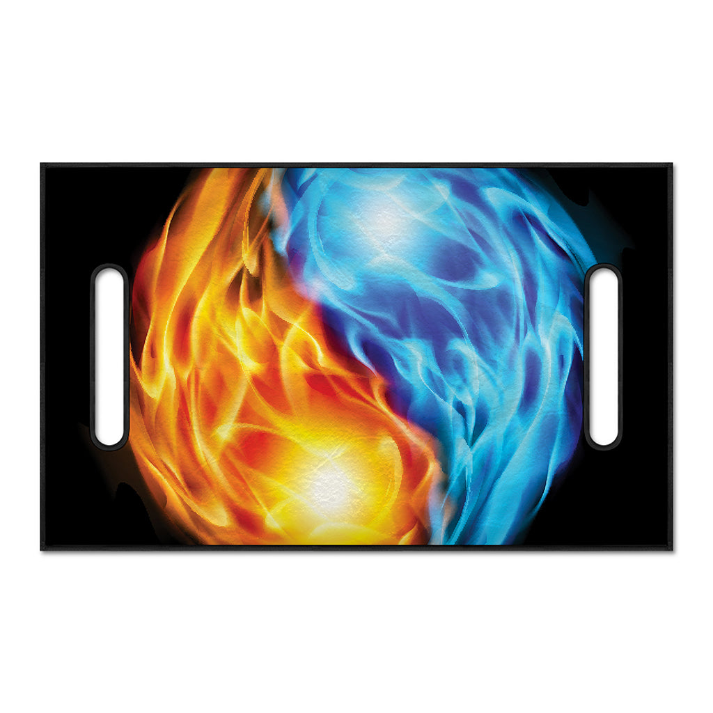 Red And Blue Fire Yin Yang Print Golf Cart Seat Cover