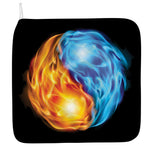 Red And Blue Fire Yin Yang Print Hand Towel